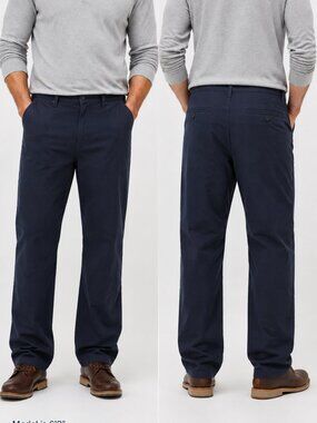 Banana Republic Factory Men's Chino Pants Size 42x30 Navy Blue Straight Leg